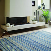 Origins Fine Stripes Blue / Beige Rug