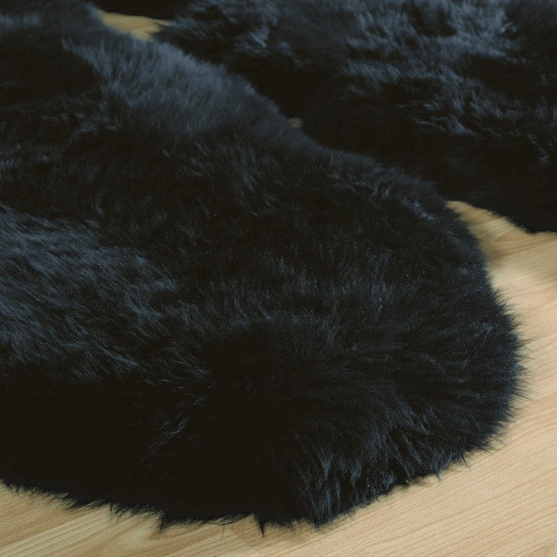 Origins Genuine Sheepskin Black Rug