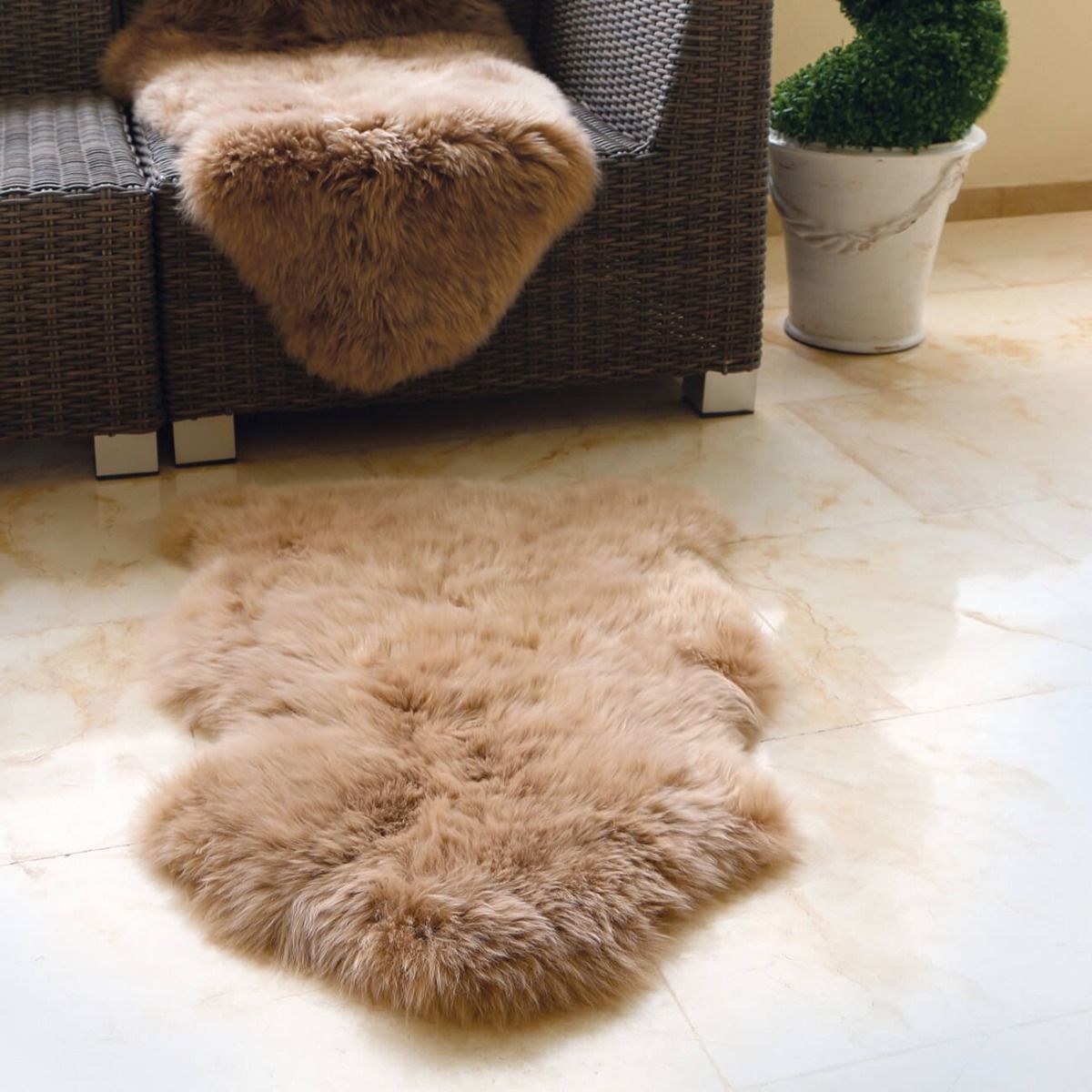 Origins Genuine Sheepskin Mink Rug