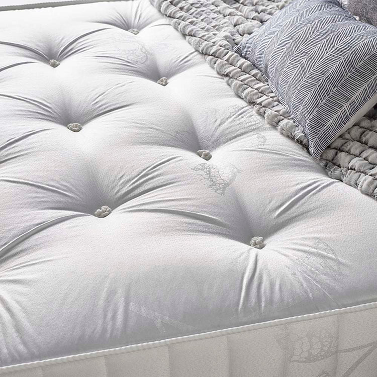 Catherine Lansfield Ortho Pocket Mattress Tufts And Cover Close Up-Better Bed Company 