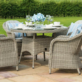 Maze Oxford 4 Seat Round Dining Set With Heritage Chairs