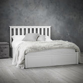 LPD Furniture Oxford White Ottoman Bed