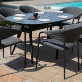 Maze Pebble 6 Seat Oval Dining Set