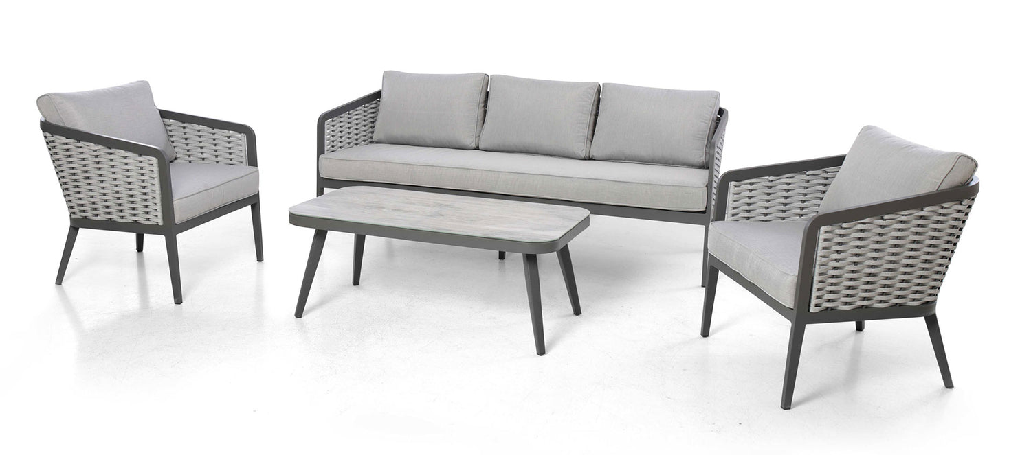 Maze Rattan Portofino 3 Seat Sofa Set White Background-Better Bed Company 