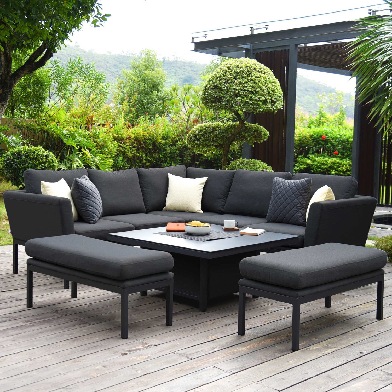 Pulse corner dining set shop by maze rattan
