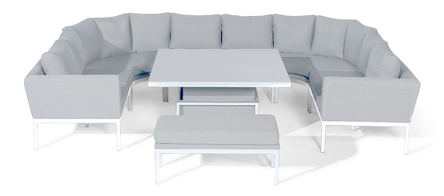 Maze Rattan Pulse U Shape Corner Dining Set with Rising Table Lead Chine-Better Bed Company 