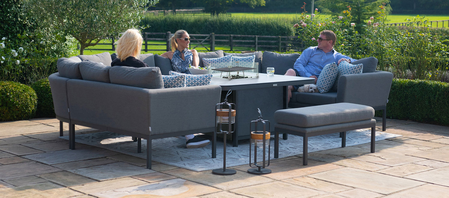 Maze rattan pulse store corner dining set