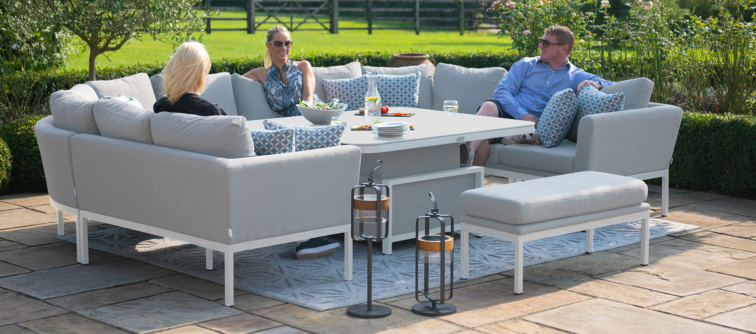 Maze Pulse U Shape Corner Dining Set with Rising Table Lead Chine-Better Bed Company