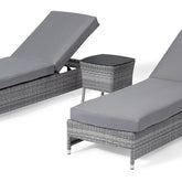 Maze Santorini Rattan Sunlounger Set