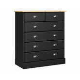 Steens Nola Black And Pine 4 + 2 Drawer Chest