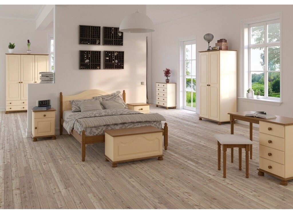 Cream pine wardrobe sale