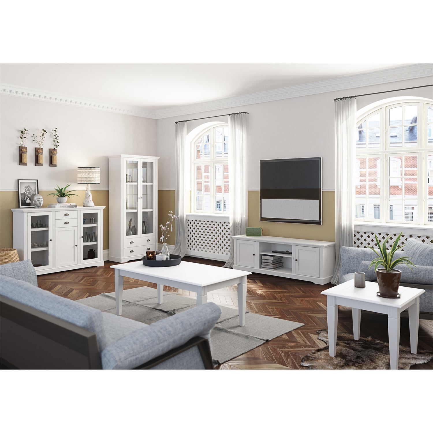 Steens Venice White Side Table