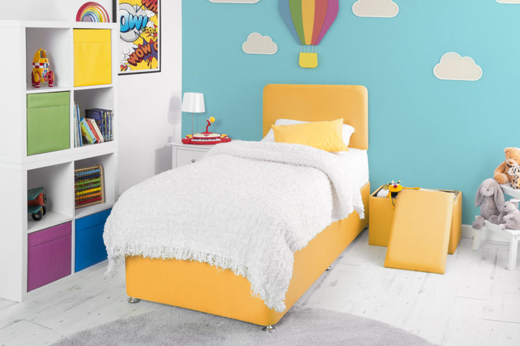 Swanglen Yellow Fabric Bed