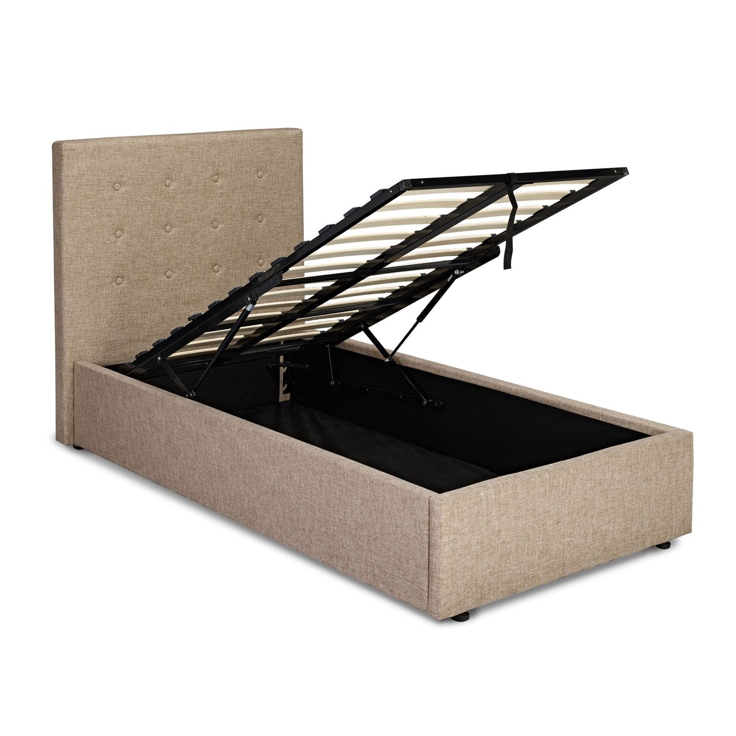 The Lucca Fabric Ottoman Bed