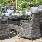 Maze Victoria 6 Seat Rectangular Rattan Dining Set