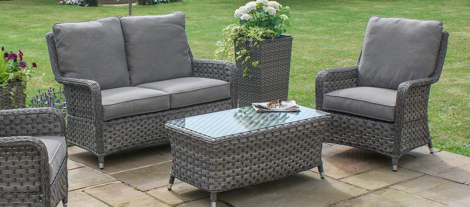 High back outdoor sofa set deals