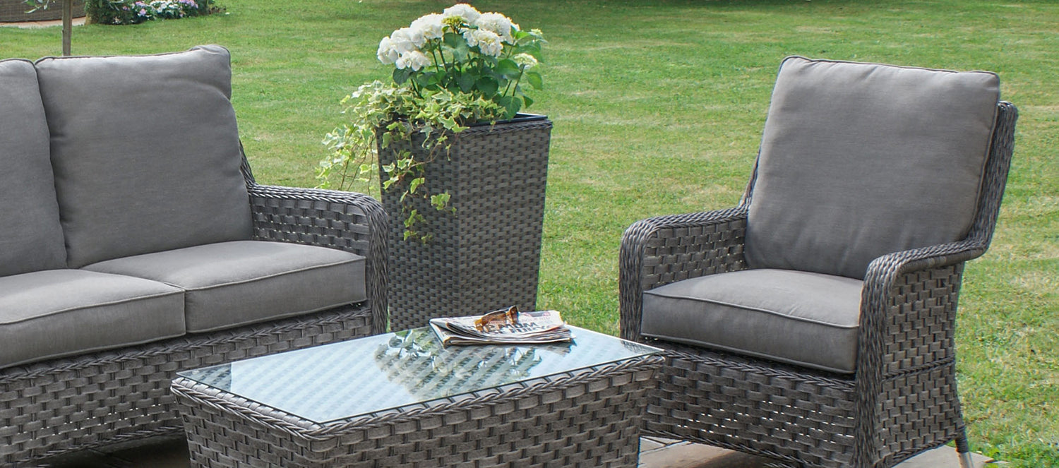 Maze Rattan Victoria High Back 2 Seat Sofa Set FREE DELIVERY