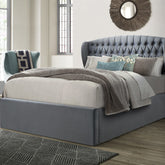 Bedmaster Warwick Wing Velvet Ottoman Bed-Better Bed Company 