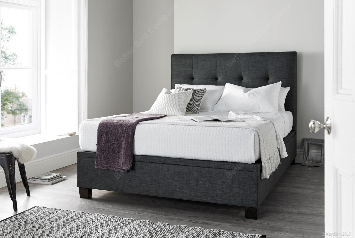 Kaydian Walkworth Pendle Slate Ottoman Bed Frame