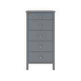 Steens Tromso 5 Draw Grey Narrow Chest Of Draws