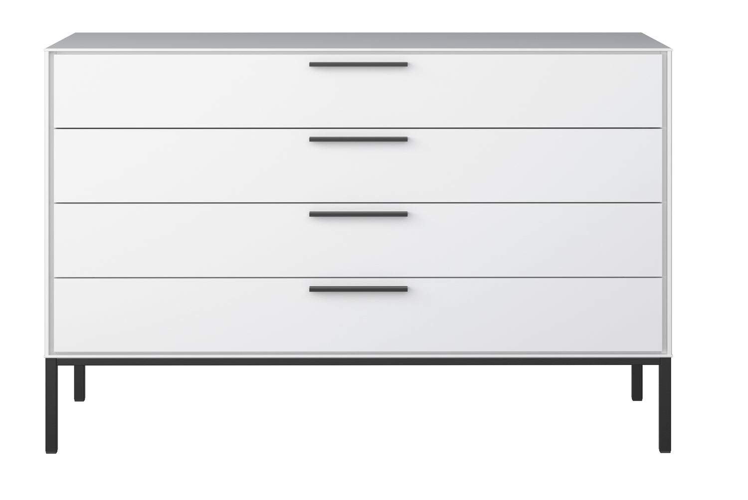 Steens Slim Line White 4 Drawer Chest