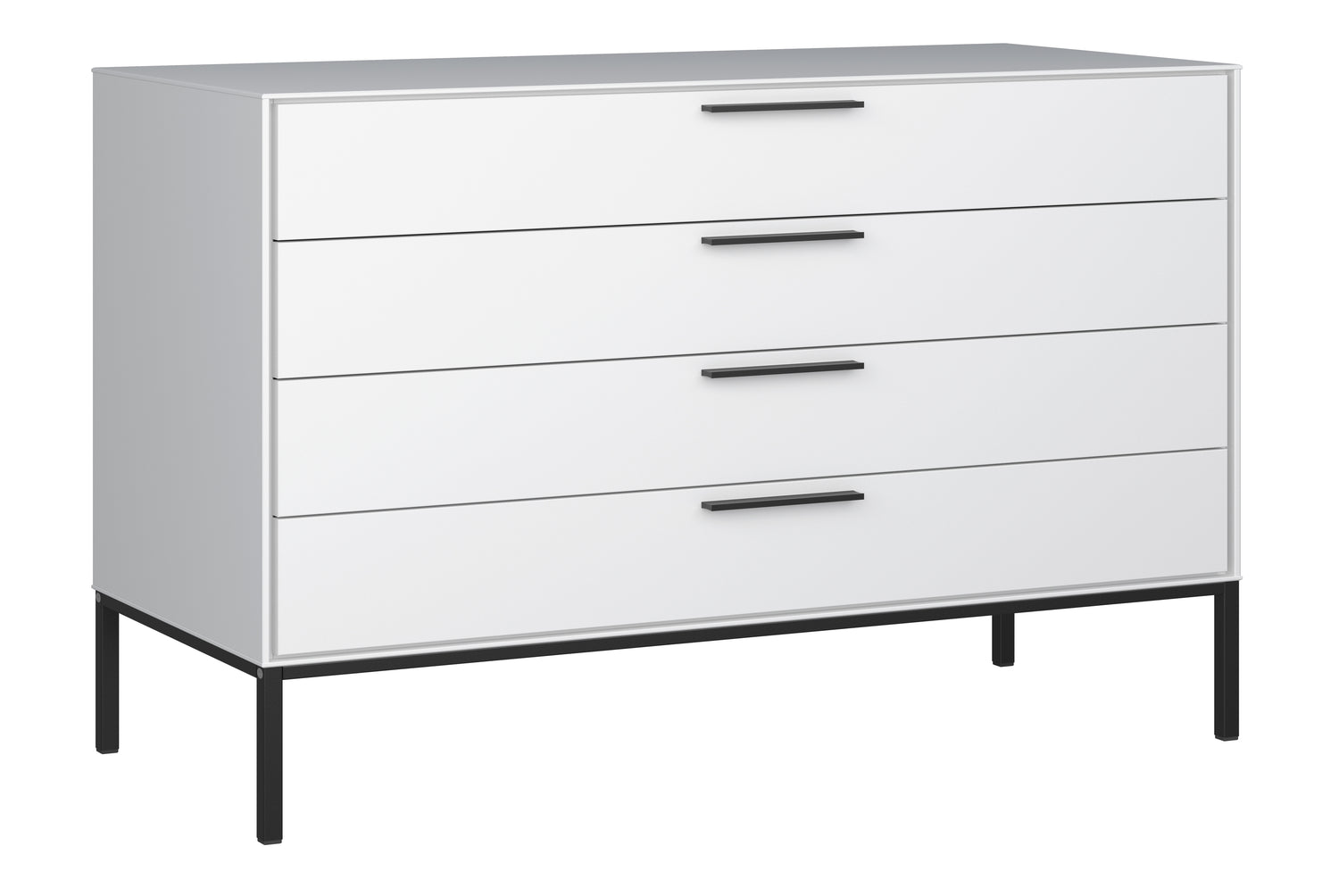 Steens Slim Line White 4 Drawer Chest