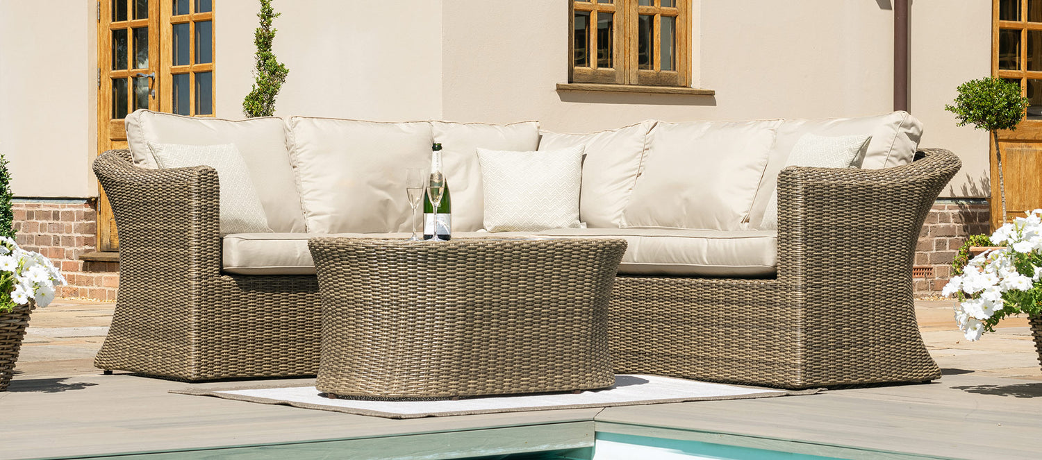 Maze Rattan Winchester Small Corner Group With Chair FREE DELIVERY