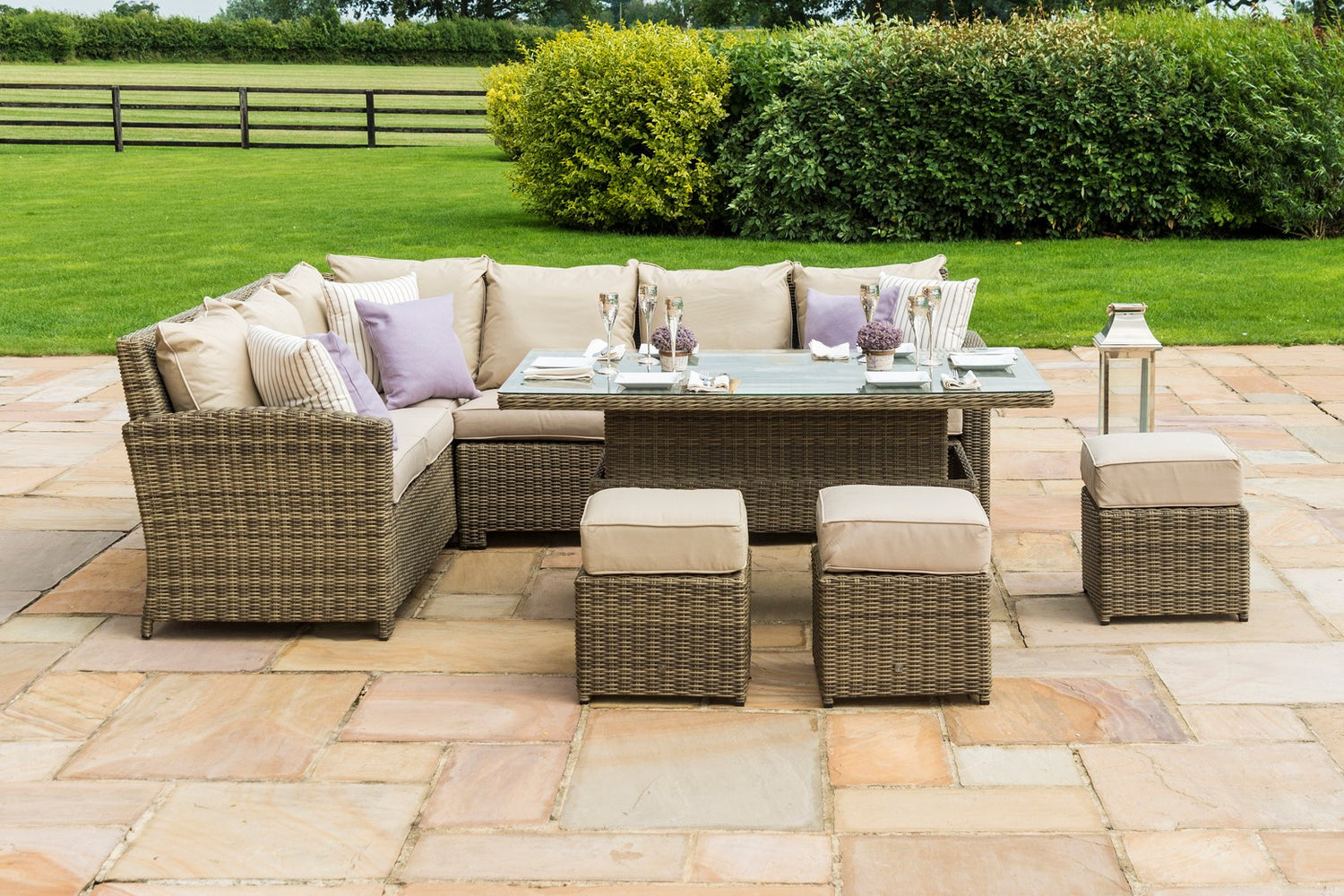 Maze rattan winchester corner dining sale set