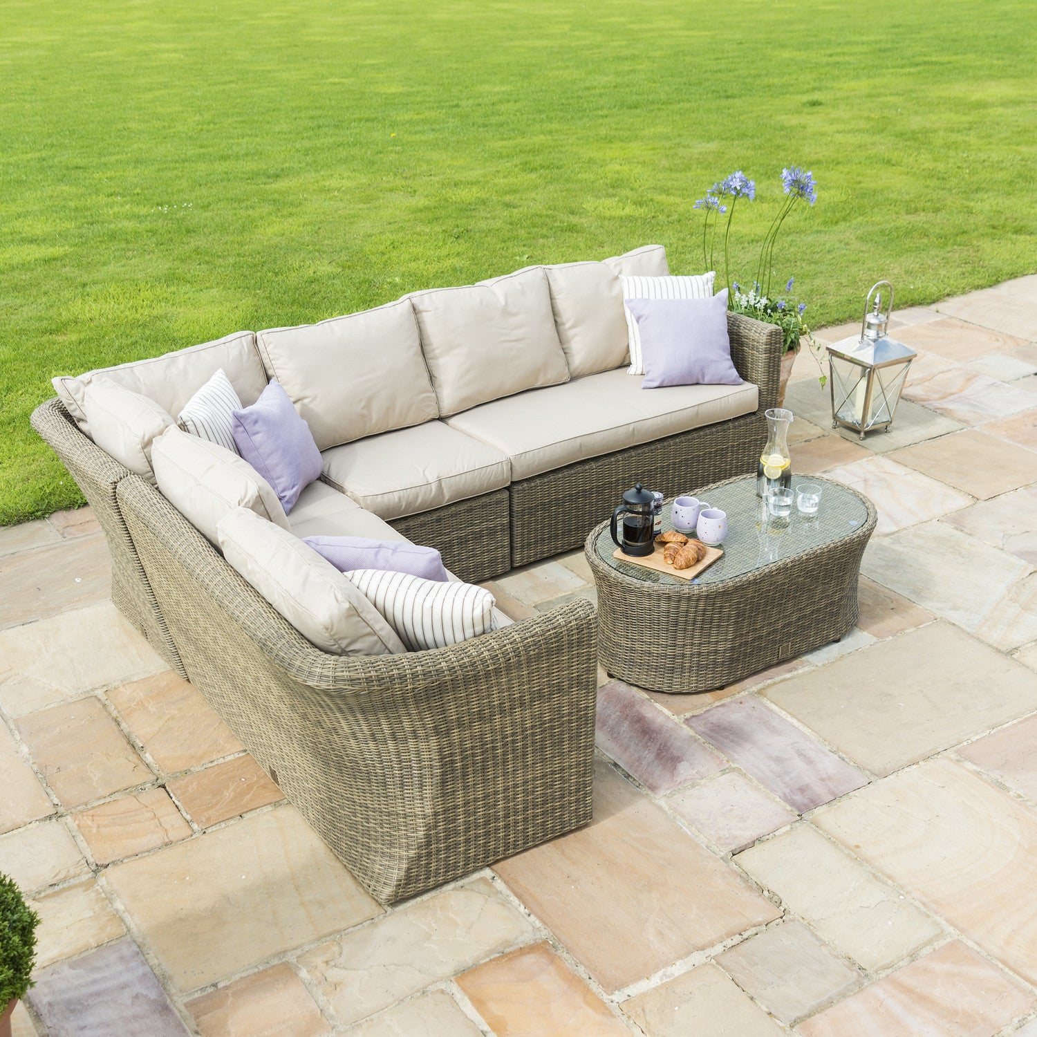 Maze Rattan Winchester Large Corner Group