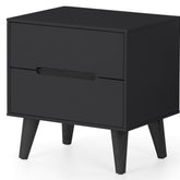 Julian Bowen Alicia 2 Drawer Bedside Table Anthracite-Better Bed Company 