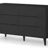 Julian Bowen Alicia 6 Drawer Wide Chest Anthracite-Better Bed Company 