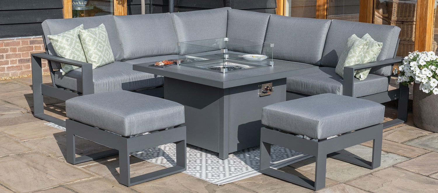 Small patio set with sales fire pit
