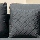 Maze Rattan Fabric Scatter Cushions Charcoal