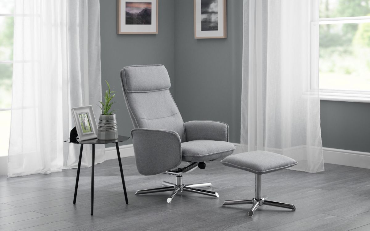 Julian Bowen Aria Recliner And Stool-Better Bed Company 