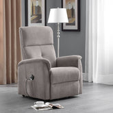Julian Bowen Ava Rise And Recline Chair In Taupe Fabric