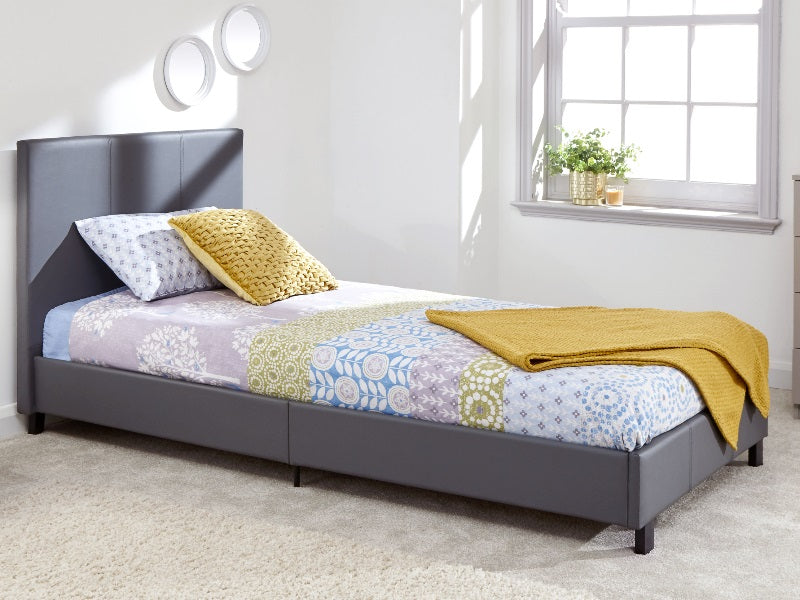 GFW Leather Bed In A Box Grey-Better Bed Company