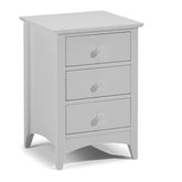 Julian Bowen Cameo 3 Drawer Bedside Dove Grey