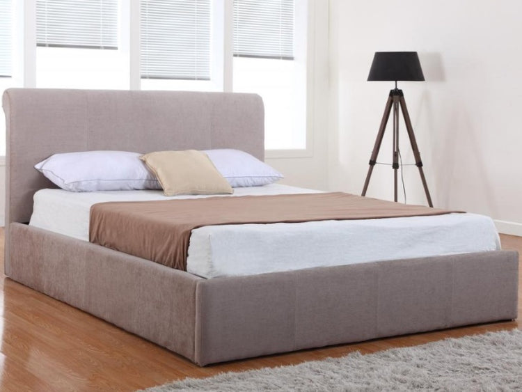 Heartlands Furniture Carrie Mink Ottoman Bed-Better Bed Company 
