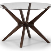 Julian Bowen Chelsea Glass Top Round Dining Table