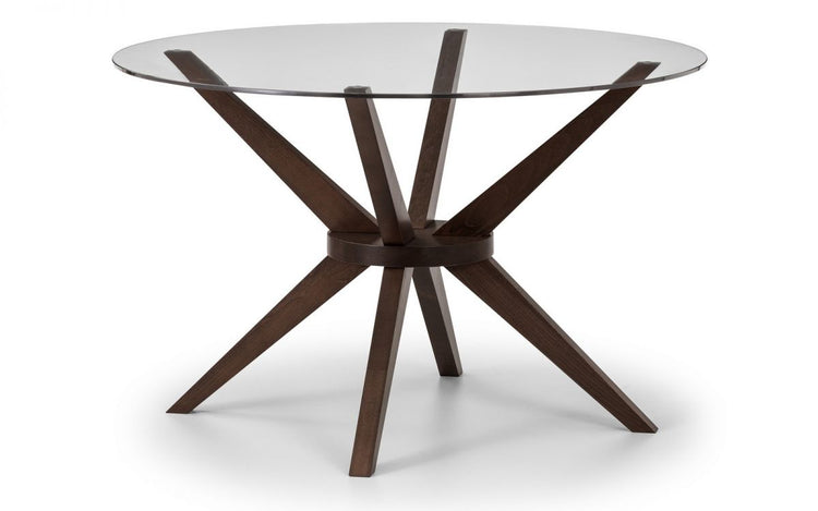 Julian Bowen Chelsea Glass Top Round Dining Table
