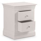 Julian Bowen Clermont 2 Drawer Bedside Light Grey