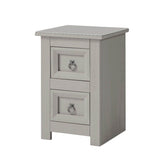 Core Products Compact 2 Drawer Petite Bedside Cabinet With Glass