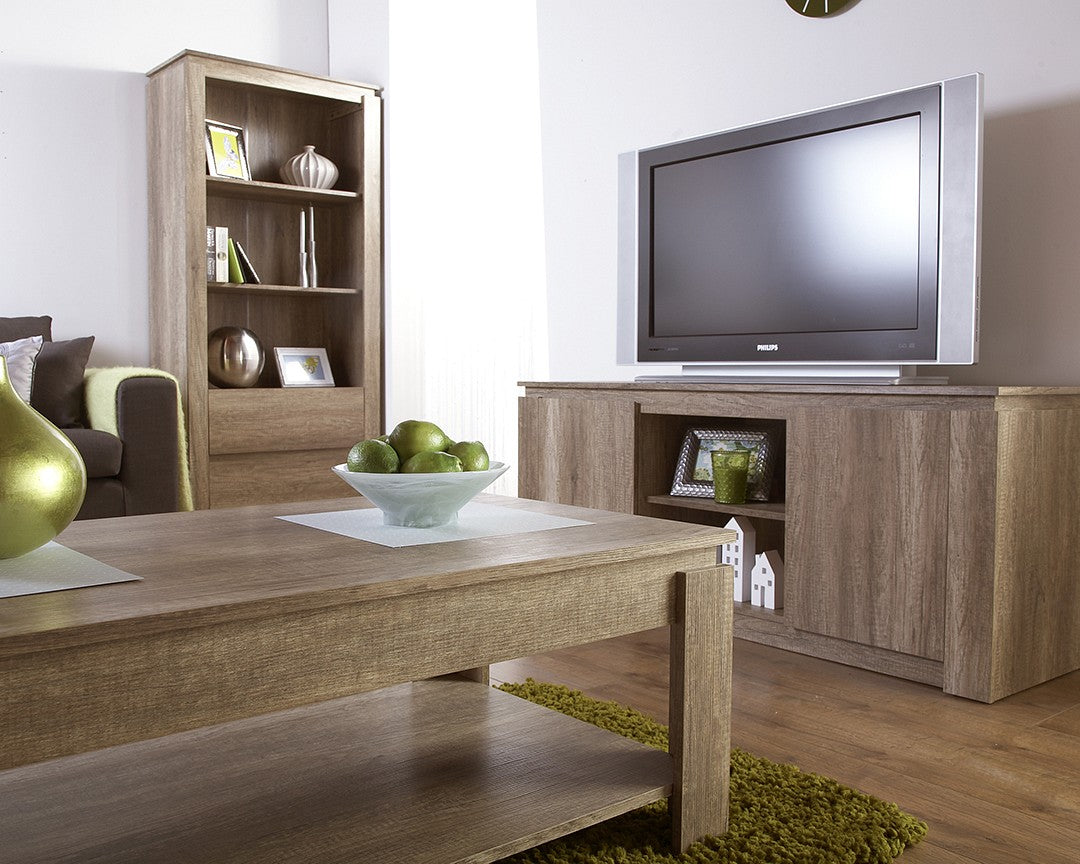GFW Canyon Oak 2 Drawer Bookcase