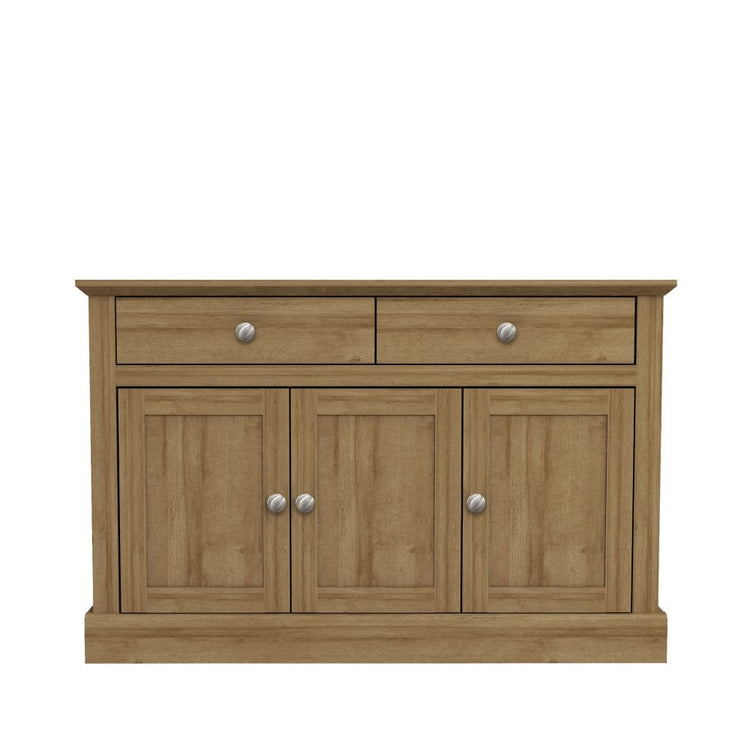 LPD Furniture Devon Oak 3 Door 2 Drawer Sideboard
