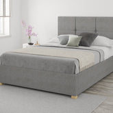Better Dunkirk Grey Linen Ottoman Bed