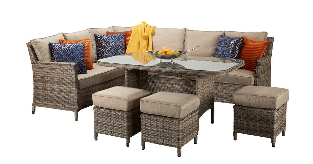 Signature Weave Edwina Corner Dining Mixed Nature Weave-Better Bed Company 