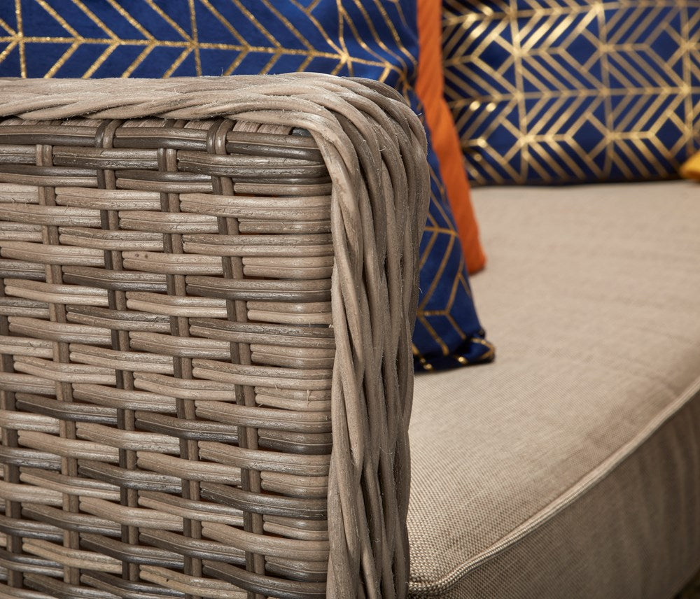 Signature Weave Edwina Corner Dining Mixed Nature Weave Detail Close Up-Better Bed Company 