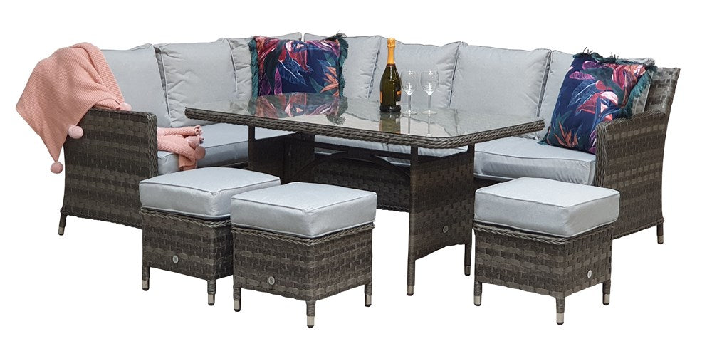 Signature Weave Edwina Corner Dining Multi Grey Wicker