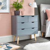 GFW Nyborg 2+2 Drawer Chest Dark Grey-Better Bed Company