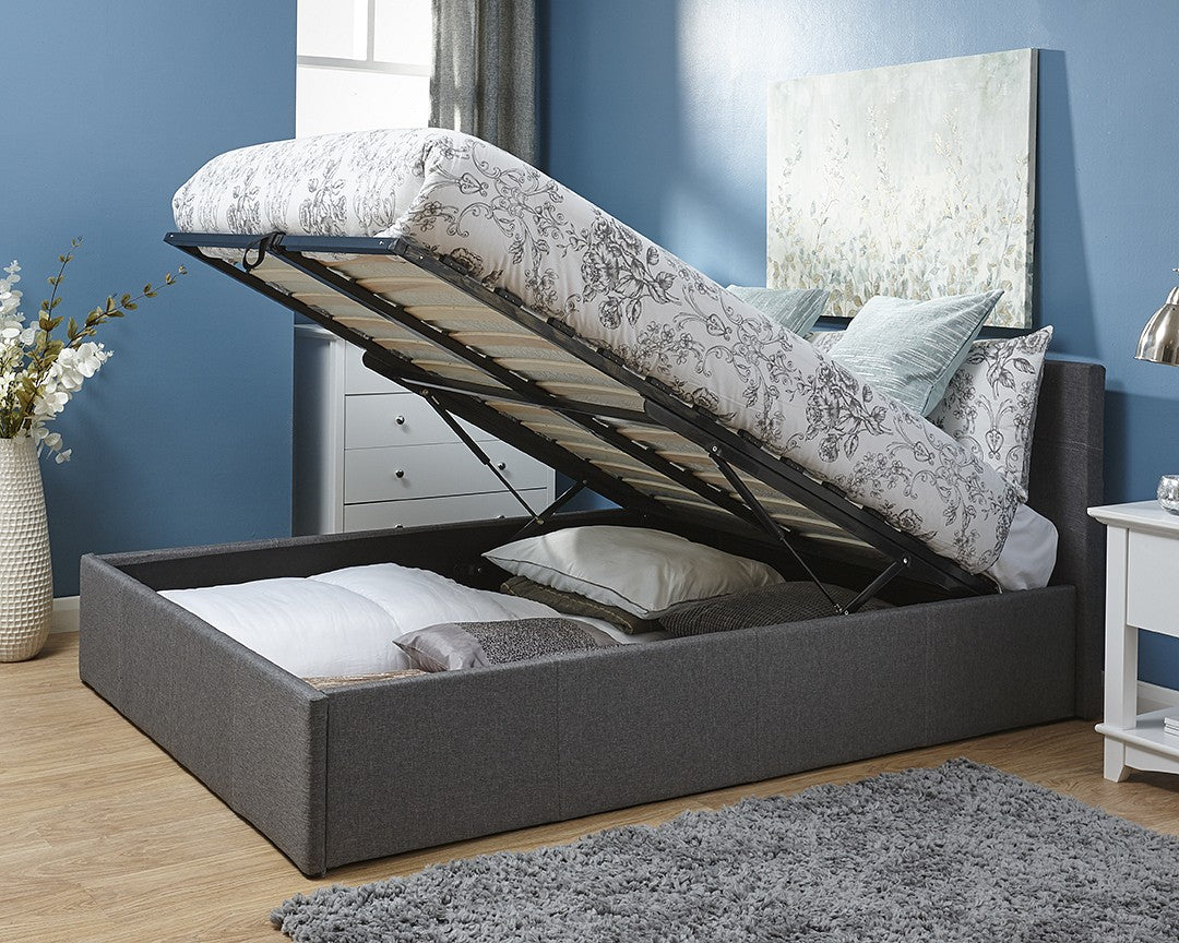 GFW End Lift Fabric Ottoman Bed